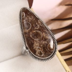 Turtella Jasper Size US 11 925 Sterling Silver Ring (REXT64-69)