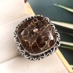 Turtella Jasper Size US 11 925 Sterling Silver Ring (REXT64-70)