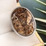 Turtella Jasper Size US 9 925 Sterling Silver Ring (REXT64-100)