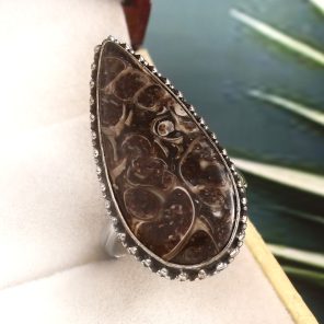 Turtella Jasper Size US 7 925 Sterling Silver Ring (REXT64-59)