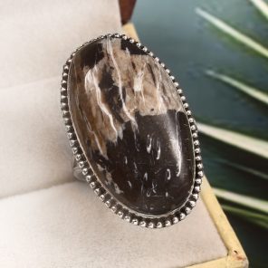 Wild Horse Jasper Size US 12 925 Sterling Silver Ring (REXT64-125)