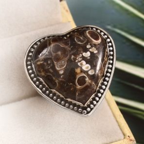 Turtella Jasper Size US 11 925 Sterling Silver Ring (REXT64-71)