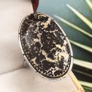 Wild Horse Jasper Size US 12 925 Sterling Silver Ring (REXT64-115)