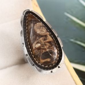 Turtella Jasper Size US 5 925 Sterling Silver Ring (REXT64-48)