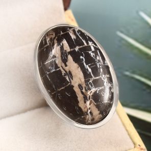 Wild Horse Jasper Size US 10 925 Sterling Silver Ring (REXT64-158)