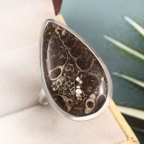 Turtella Jasper Size US 11 925 Sterling Silver Ring (REXT64-94)