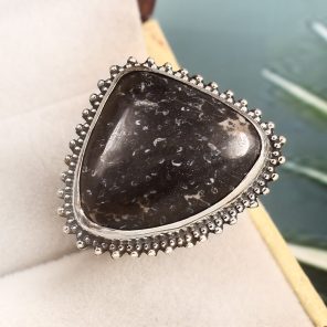 Wild Horse Jasper Size US 12 925 Sterling Silver Ring (REXT64-127)