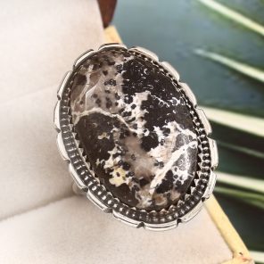 Wild Horse Jasper Size US 12 925 Sterling Silver Ring (REXT64-116)