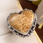 Fossil Coral Size US 11 925 Sterling Silver Ring (REXT43-109)