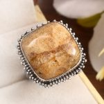 Fossil Coral Size US 12 925 Sterling Silver Ring (REXT43-106)