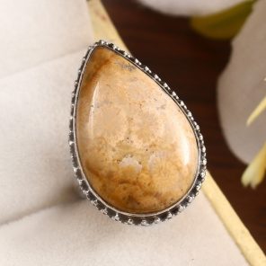 Fossil Coral Size US 6 925 Sterling Silver Ring (REXT43-145)