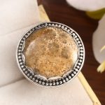 Fossil Coral Size US 11 925 Sterling Silver Ring (REXT43-114)