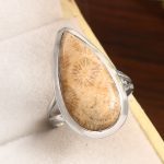Fossil Coral Size US 5 925 Sterling Silver Ring (REXT43-89)