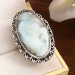 Larimar Size US 7 925 Sterling Silver Ring (REXT38-18)