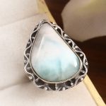 Larimar Size US 6 925 Sterling Silver Ring (REXT38-15)
