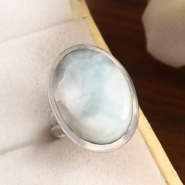Larimar Size US 5 925 Sterling Silver Ring (REXT38-49)