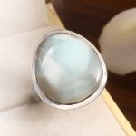 Larimar Size US 7 925 Sterling Silver Ring (REXT38-41)
