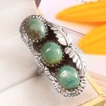 Kingman Turquoise Size US 6 925 Sterling Silver Ring (RS16-159)