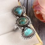 Kingman Turquoise Size US 8 925 Sterling Silver Ring (RS16-186)