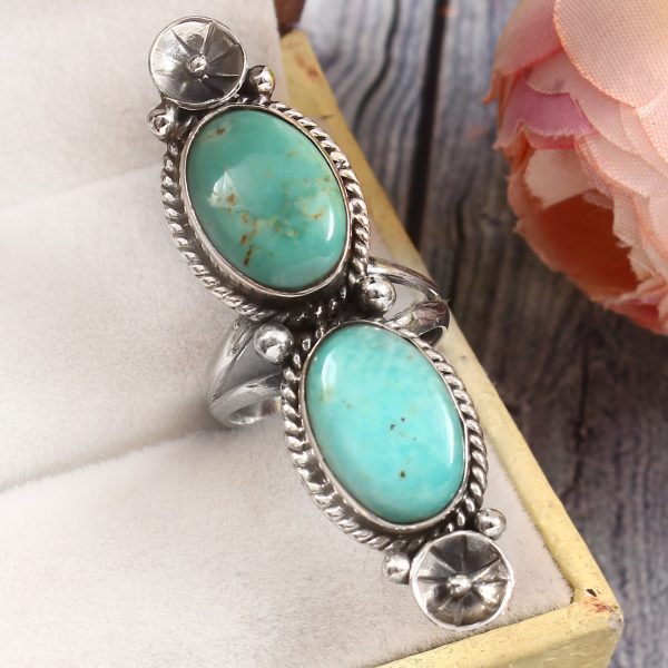 Kingman Turquoise Size US 6 925 Sterling Silver Ring (RS41-319)