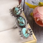 Kingman Turquoise Size US 7 925 Sterling Silver Ring (RS16-174)