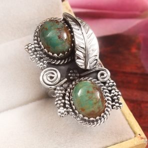 Kingman Turquoise Size US 6 925 Sterling Silver Ring (RS41-346)