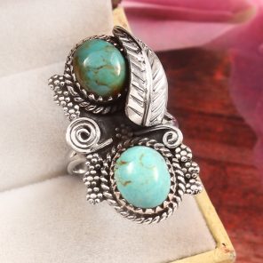 Kingman Turquoise Size US 11 925 Sterling Silver Ring (RS41-355)