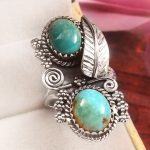 Kingman Turquoise Size US 10 925 Sterling Silver Ring (RS41-353)