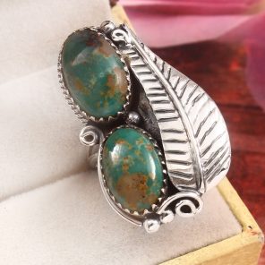 Kingman Turquoise Size US 6 925 Sterling Silver Ring (RS16-137)