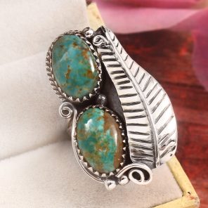 Kingman Turquoise Size US 6 925 Sterling Silver Ring (RS16-138)