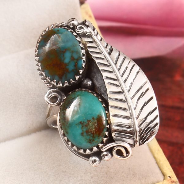 Kingman Turquoise Size US 11 925 Sterling Silver Ring (RS16-148)