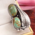 Kingman Turquoise Size US 6 925 Sterling Silver Ring (RS16-139)