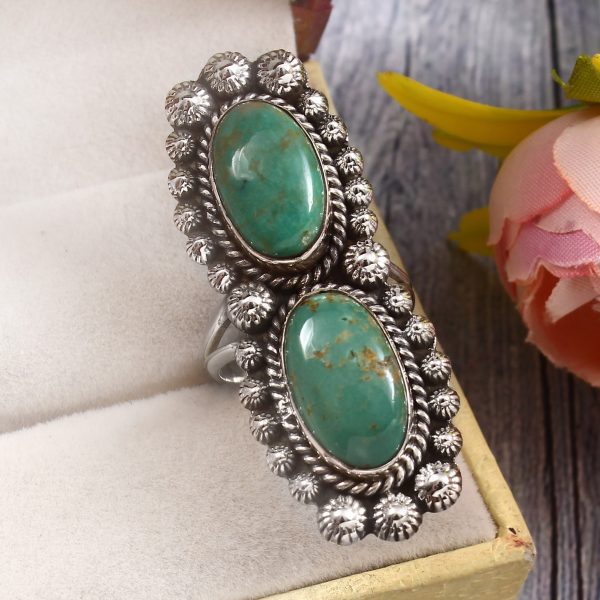 Kingman Turquoise Size US 7 925 Sterling Silver Ring (RS41-373)