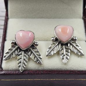 Pink Queen Conch 925 Sterling Silver Stud Earring (REXT4-14)