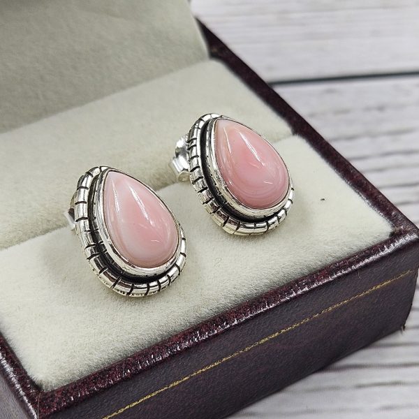 Pink Queen Conch 925 Sterling Silver Stud Earring (REXT4-12) - Image 2