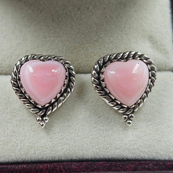 Pink Queen Conch 925 Sterling Silver Stud Earring (REXT4-8)