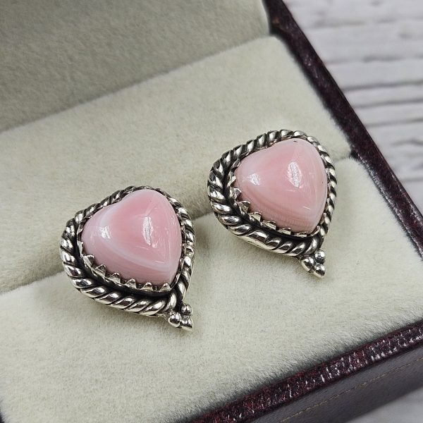 Pink Queen Conch 925 Sterling Silver Stud Earring (REXT4-8) - Image 2
