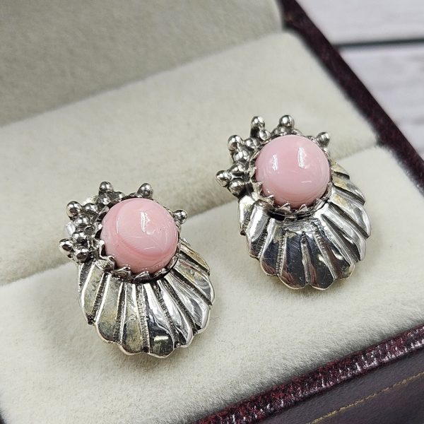 Pink Queen Conch 925 Sterling Silver Stud Earring (REXT4-9) - Image 2