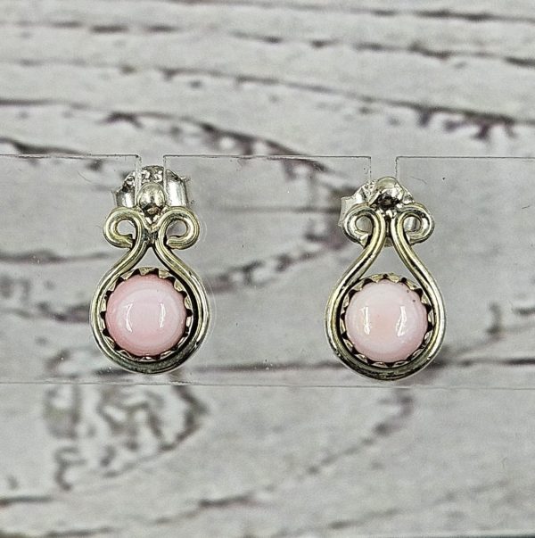 Pink Queen Conch 925 Sterling Silver Stud Earring (REXT4-7) - Image 2
