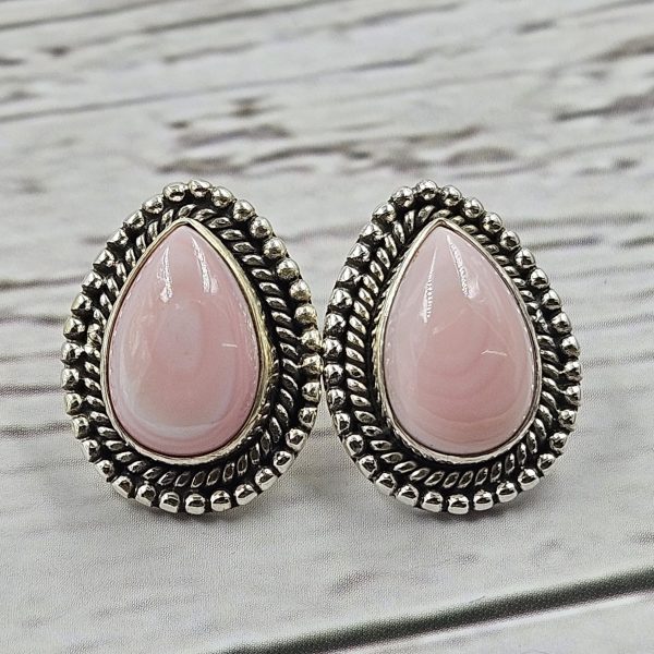 Pink Queen Conch 925 Sterling Silver Stud Earring (REXT4-6)