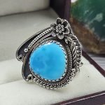 Arizona Turquoise 925 Sterling Silver Ring (REXT46-139)