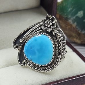 Arizona Turquoise 925 Sterling Silver Ring (REXT46-139)