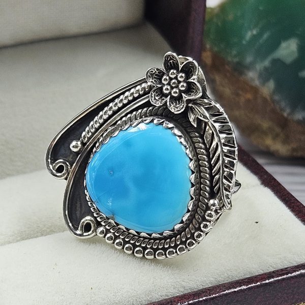 Arizona Turquoise 925 Sterling Silver Ring (REXT46-139)