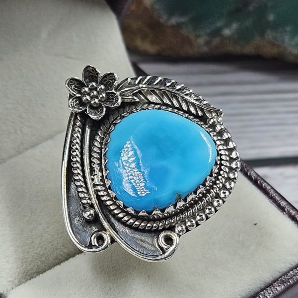 Arizona Turquoise 925 Sterling Silver Ring (REXT46-139) - Image 2