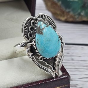 Arizona Turquoise 925 Sterling Silver Ring (REXT46-131)
