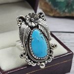 Arizona Turquoise 925 Sterling Silver Ring (REXT46-141)
