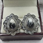 White Buffalo Turquoise 925 Sterling Silver Stud Earring (RS17-313)