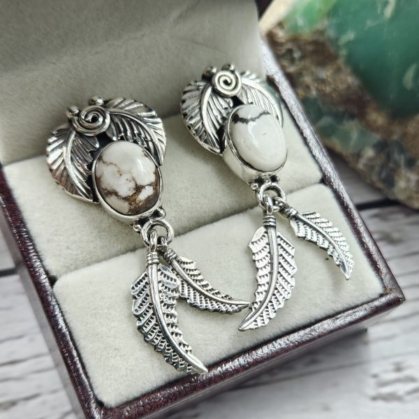 Wild Horse Jasper 925 Sterling Silver Southwest Stud Earring (REXT29-219) - Image 2