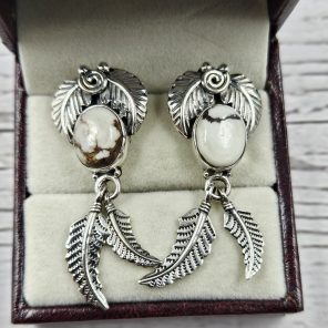 Wild Horse Jasper 925 Sterling Silver Southwest Stud Earring (REXT29-219)