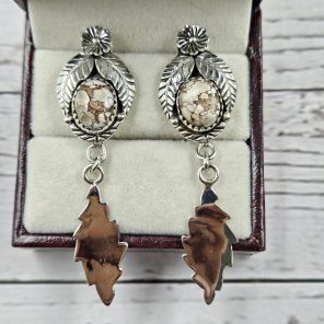 Wild Horse Jasper 925 Sterling Silver Southwest Stud Earring (REXT29-224)